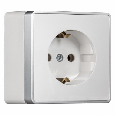 Фотография товара 'Smartbuy SBE-07w-16-S1-Z Розетка 1-местная 16А с заземлением'