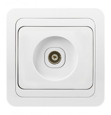 Фотография товара 'Smartbuy SBE-02w-S1-TV Розетка телевизионная 1-местная бел. 75Ом 5-862МГц Марс'