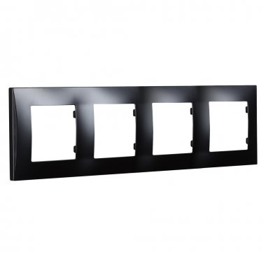 Фотография товара 'Smartbuy SBE-08b-00-FR-4 Рамка 4-местная горизонтальная черная Вега'