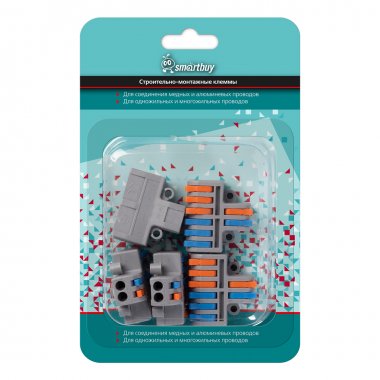 Фотография товара 'Smartbuy SBE-cwcc-2-6-rp Строительно-монтажные клеммы проходные 2-4, 8 контактов'