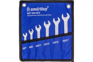 Фотография товара 'Smartbuy SBT-WS-6P2 Набор рожковых ключей 6 штук, (6-7,8-9,10-11,12-13,14-15,16-17)'