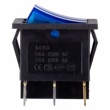 Фотография товара 'Smartbuy SBE-16-S33bl-rp Выключатель клавишный двойной 250V 16А (6с) ON-OFF'