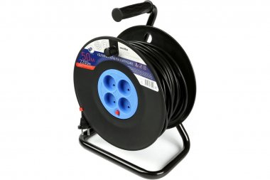 Фотография товара 'Smartbuy SBE-10-4-50-N Удлинитель на катушке 4 гнезда 50м ПВС 2*1,0 10А/2,2кВт'