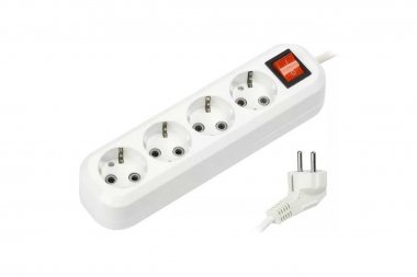 Фотография товара 'Smartbuy SBE-16-4-07-ZS Удлинитель, 4 гнезда 7 м, 16А/3,5кВт ПВС 3х1,0'