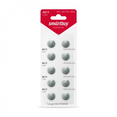 Фотография товара 'Smartbuy SBBB-AG13-10B Батарейка часовая AG13-10B (100/2000)'