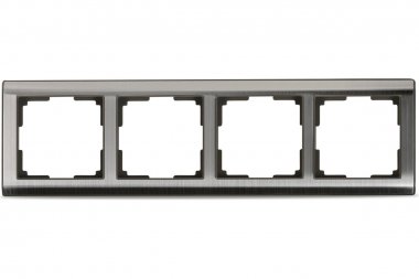 Фотография товара 'Smartbuy SBE-05gn-Metal-FR-4 Рамка 4-местная серый никель Нептун'