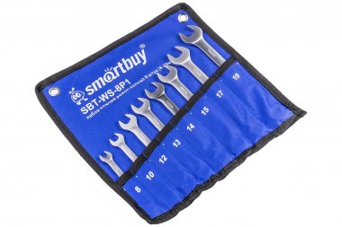 Фотография товара 'Smartbuy SBT-WS-8P1 Набор ключей рожок-кольцо 8 штук, (8-19 мм)'