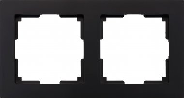 Фотография товара 'Smartbuy SBE-06b-Plastic-FR-2 Рамка 2-местная пластик черная'