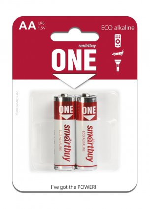 Фотография товара 'Smartbuy SOBA-2A02B-Eco Батарейка алкалиновая ONE LR6/2B (24/240)'