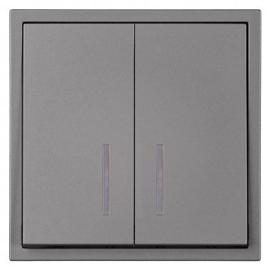 Фотография товара 'Smartbuy SBE-09g-10-SW2-1 Выключатель 2-клавишный с индикатором 10А'