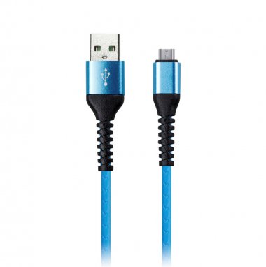 Фотография товара 'Smartbuy iK-12sp blue Дата-кабель USB - micro USB, спиральный'