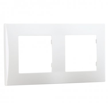 Фотография товара 'Smartbuy SBE-08w-00-FR-2 Рамка 2-местная горизонтальная белая Вега'