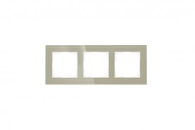 Фотография товара 'Smartbuy SBE-05br-Glass-FR-3 Рамка 3-местная стекло коричневая Нептун'