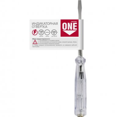 Фотография товара 'Smartbuy SBT-SCT-T150P1 Индикаторная отвертка, 150 мм, до 500 В, шлицевая'