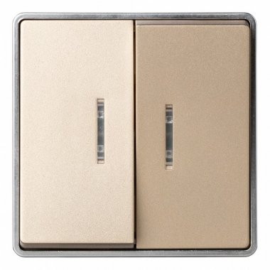 Фотография товара 'Smartbuy SBE-07c-10-SW2-1 Выключатель 2-клавишный с индикатором 10А'