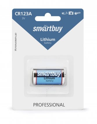 Фотография товара 'Smartbuy SBBL-123A-1B Литиевый элемент питания CR123A/1B (12/144)'