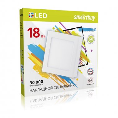 Фотография товара 'Smartbuy SBL-SqSDL-18-65K Накладной (LED) светильник Square SDL'