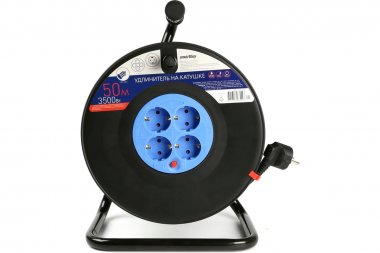 Фотография товара 'Smartbuy SBE-16-4-50-Z Удлинитель на катушке 4 гнезда 50м ПВС 3*1,5 16А/3,5кВт'