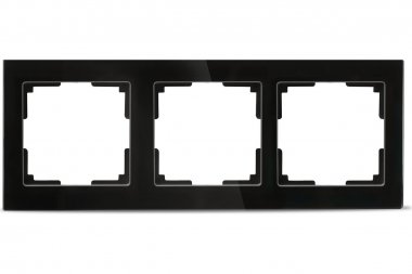 Фотография товара 'Smartbuy SBE-05b-Glass-FR-3 Рамка 3-местная стекло черная Нептун'