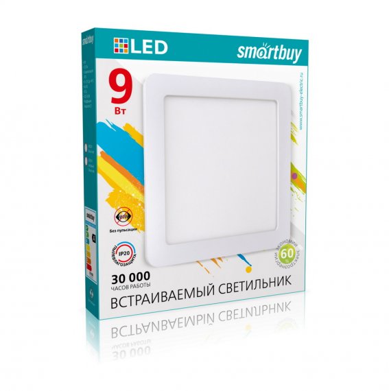 Фотография товара 'Smartbuy SBL-DLSq-9-4K Встраиваемый (LED) светильник DL'