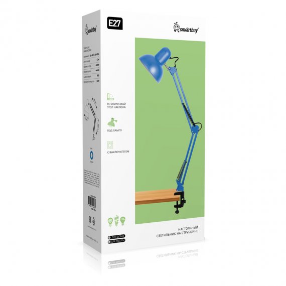 Фотография товара 'Smartbuy SBL-DLc-E27-bl Настольный светильник под лампу E27 на струбцине'