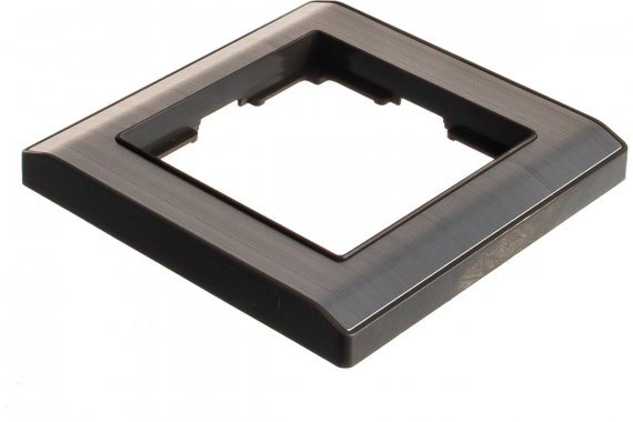 Фотография товара 'Smartbuy SBE-05gn-Metal-FR-1 Рамка 1-местная серый никель Нептун'