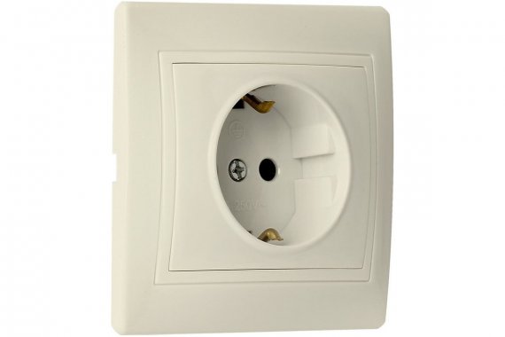 Фотография товара 'Smartbuy SBE-01i-16-S1-Z-c Розетка 1-местная с заземлением 16А бежевая Венера'