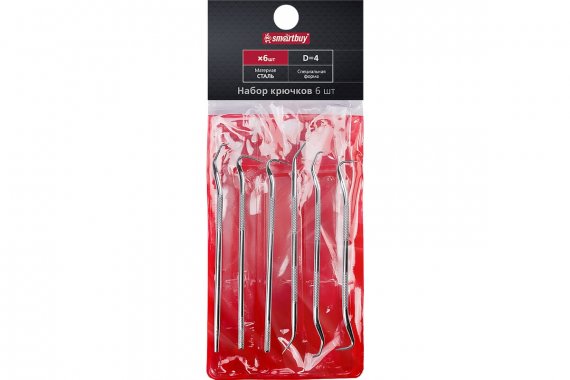 Фотография товара 'Smartbuy SBT-SHS-6P1 Набор крючков, 6 штук, для извлечения сальников, d=4мм'