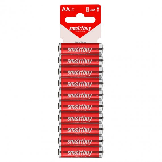 Фотография товара 'Smartbuy SBBA-2A10SB Батарейка алкалиновая с подвесом LR6/10SB (300/600)'