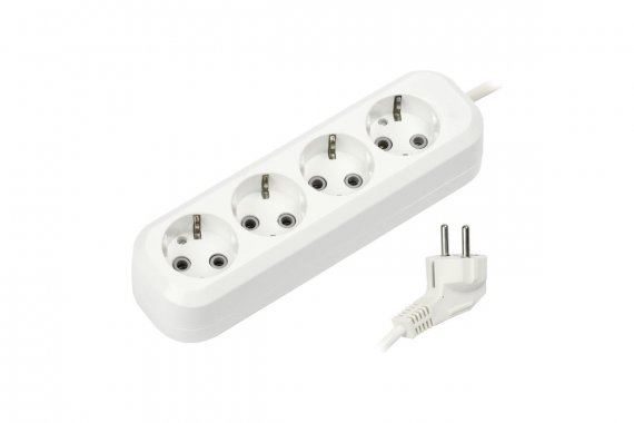 Фотография товара 'Smartbuy SBE-16-4-05-Z Удлинитель, 4 гнезда 5 метров 16А/3,5кВт ПВС 3х1,0'