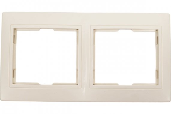 Фотография товара 'Smartbuy SBE-01i-00-FR-2 Рамка 2-местная горизонтальная бежевая Венера'