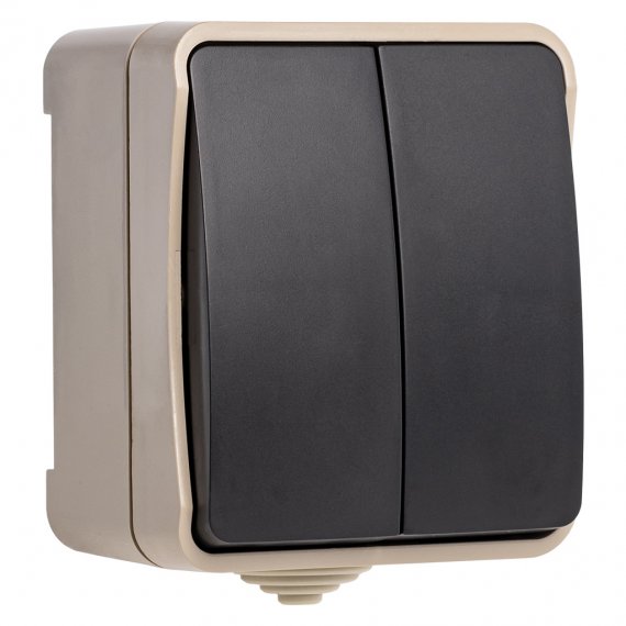 Фотография товара 'Smartbuy SBE-04w-10-SW2-0 Выключатель 2-клавишный 10А, IP54'