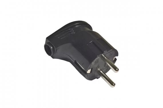 Фотография товара 'Smartbuy SBE-16-P02-b Вилка, угловая с заземлением черная 16А 250В'