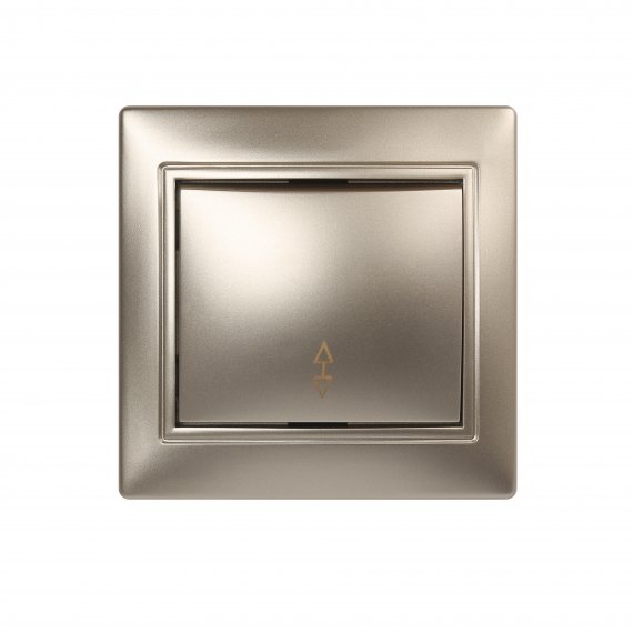 Фотография товара 'Smartbuy SBE-01c-10-SW12-0-c Выключатель проходной 1-клавишный 10А шампань Венера'