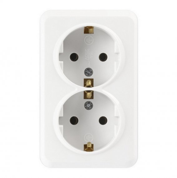 Фотография товара 'Smartbuy SBE-03w-16-S2-Z-c Розетка 2-местная 16А с заземлением'