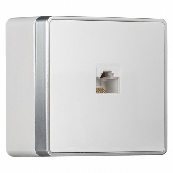 Фотография товара 'Smartbuy SBE-07w-S1-RJ Розетка компьютерная RJ-45 1-местная'