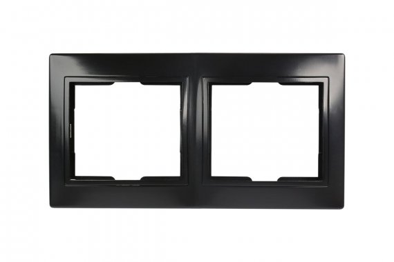 Фотография товара 'Smartbuy SBE-01b-00-FR-2 Рамка 2-местная горизонтальная черная Венера'