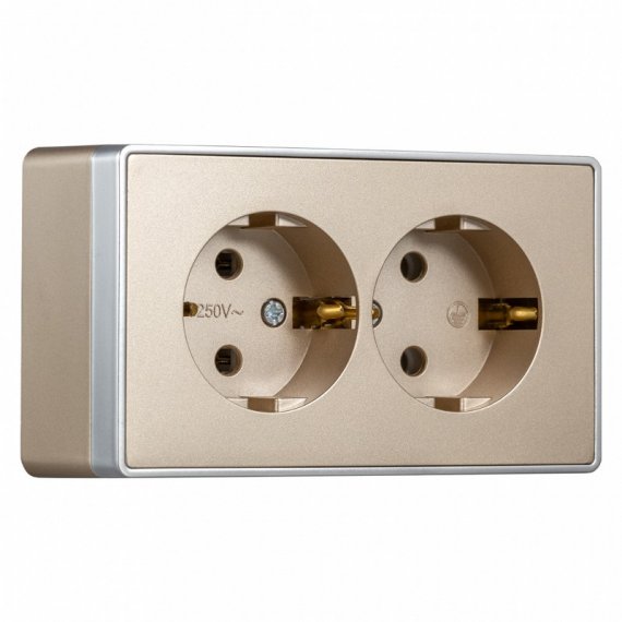 Фотография товара 'Smartbuy SBE-07c-16-S2-Z Розетка 2-местная 16А с заземлением'