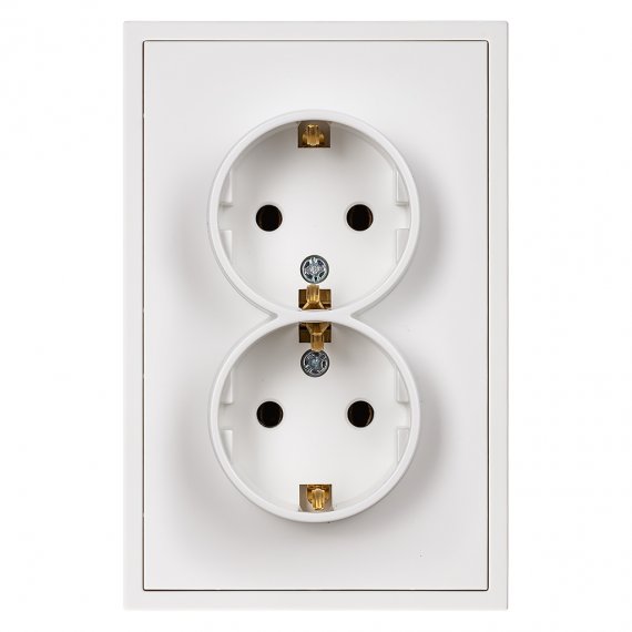 Фотография товара 'Smartbuy SBE-09w-16-S2-Z Розетка двойная с заземлением 16А'