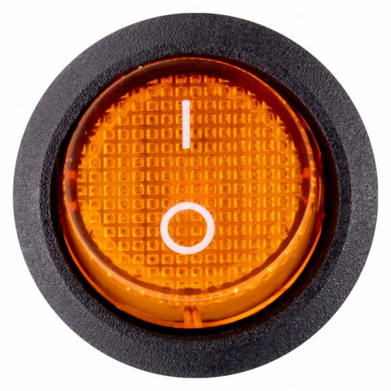 Фотография товара 'Smartbuy SBE-06-S30y Выключатель клавишный круглый 250В 6А (3с) ON-OFF'