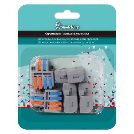 Фотография товара 'Smartbuy SBE-cwcc-2-4-rp Строительно-монтажные клеммы проходные 2-4, 6 контактов'