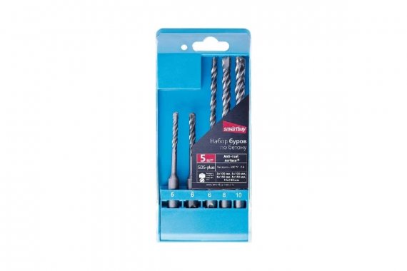 Фотография товара 'Smartbuy SBT-SHD-5P1 Набор 5 буров по бетону SDS-plus'
