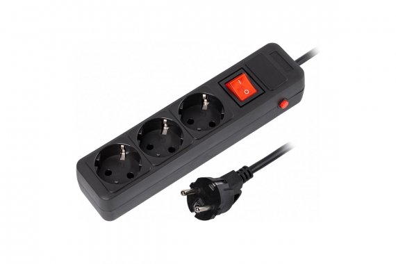 Фотография товара 'Smartbuy SBSP-3-30-K Сетевой фильтр 16А, 3500 Вт, 3 гнезда, без з/ш, с з/к'