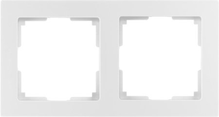 Фотография товара 'Smartbuy SBE-06w-Plastic-FR-2 Рамка 2-местная пластик белая'