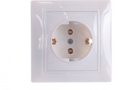 Фотография товара 'Smartbuy SBE-01w-16-S1-Z Розетка 1-местная с заземлением 16А'