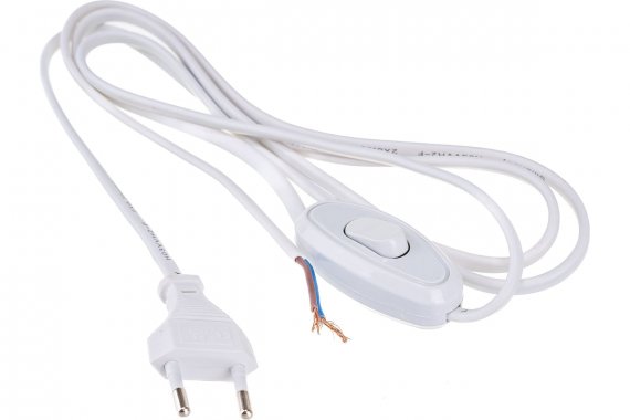 Фотография товара 'Smartbuy SBE-06-P05-w Шнур с плоской вилкой и проходным выключателем ШВВП 2х0,75'