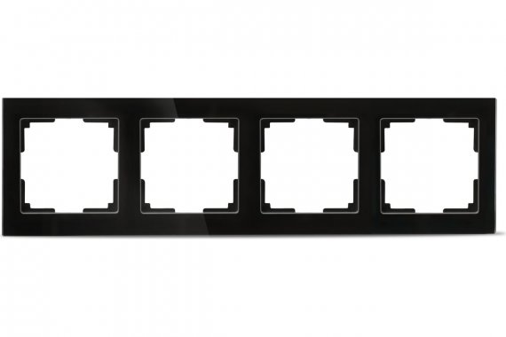 Фотография товара 'Smartbuy SBE-05b-Glass-FR-4 Рамка 4-местная стекло черная Нептун'