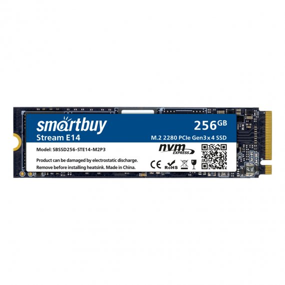 Фотография товара 'Smartbuy SBSSD256-STE14-M2P3 M.2 2280 SSD Stream E14 256GB TLC NVMe'