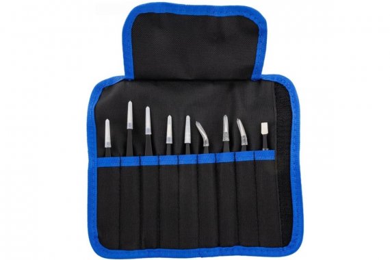 Фотография товара 'Smartbuy SBT-TWES-9p1 Набор пинцетов антистатических, 9 шт, нерж. сталь'