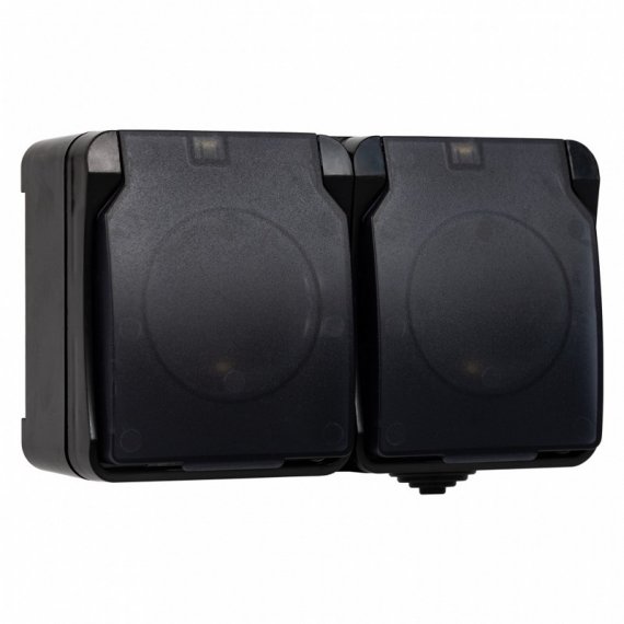 Фотография товара 'Smartbuy SBE-04b-16-S2-Z Розетка 2-местная с заземлением 16А'